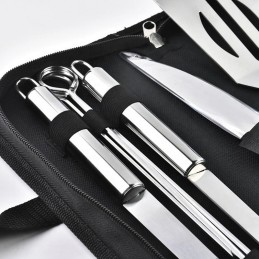 Grilio rinkinys, priedai, kepsninės reikmenys, 10-in-1 dėklas