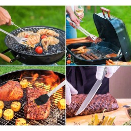 Grilio rinkinys, priedai, kepsninės reikmenys, 10-in-1 dėklas