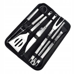 Grilio rinkinys, priedai, kepsninės reikmenys, 10-in-1 dėklas