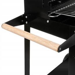 Sodo anglis grilis, lentynos, grotelės ant ratukų, didelis reguliuojamas iešmas, grotelės