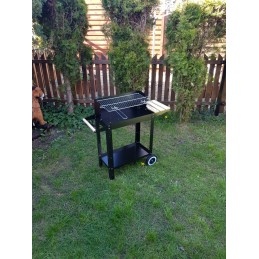 Sodo anglis grilis, lentynos, grotelės ant ratukų, didelis reguliuojamas iešmas, grotelės