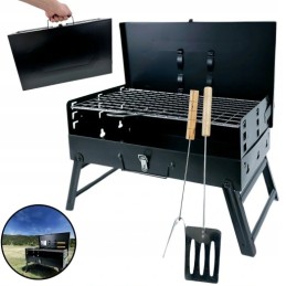 ⭐⭐Nešiojama, sulankstoma turistinė anglių kepsninė su priedais sodo lagaminas⭐⭐