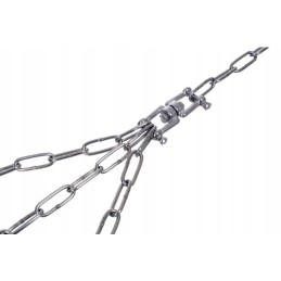 Nerūdijančio plieno grandinėlė apvalioms grilio grotelėms ø60-80 cm / su pasukamaisiais ir užsukamais kabliukais / ø3mm