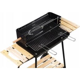 Anglies kepsninė su reguliuojamomis lentynomis, 2 grotelės 52x32cm, nešiojamas iešmas