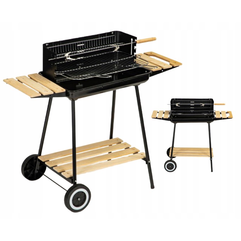 Anglies kepsninė ant ratukų, reguliuojamas iešmas, didelės grotelės