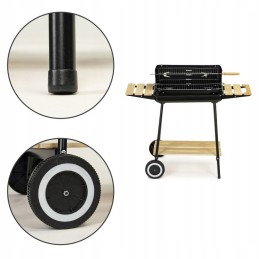 Anglies kepsninė ant ratukų, reguliuojamas iešmas, didelės grotelės