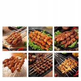 Nerūdijančio plieno grilio iešmeliai 6vnt bbq kempingo grilio priedai