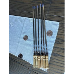 Nerūdijančio plieno grilio iešmeliai 6vnt bbq kempingo grilio priedai