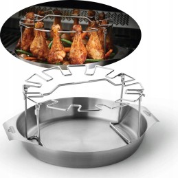 Napoleono stovas vištienos kojoms kepti, nerūdijantis plienas, 12 vištienos kojelių