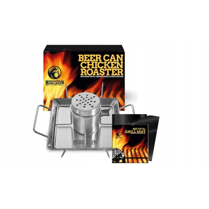 Kalnų kepsninės skrudintos vištienos nerūdijančio plieno alaus skardinės