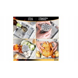 Kalnų kepsninės skrudintos vištienos nerūdijančio plieno alaus skardinės