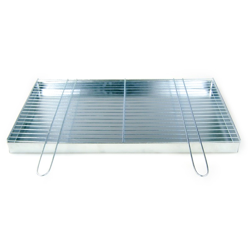 Chromuotos grotelės skirtos griliui statyti 70x40 su židiniu/pelenine