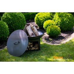 Dangtis apvaliems židiniams 70 cm grilio židinys