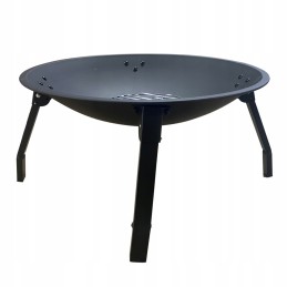 Sodo židinys šašlykinei, juodo plieno katilas, didelis, 55 cm