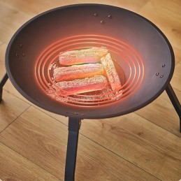 Sodo židinys šašlykinei, juodo plieno katilas, didelis, 55 cm