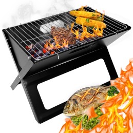 Turistinės anglies sodo kepsninės nešiojamos sulankstomos lagamino grotelės