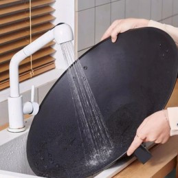 Sodo židinys šašlykinei, juodo plieno katilas, didelis, 55 cm