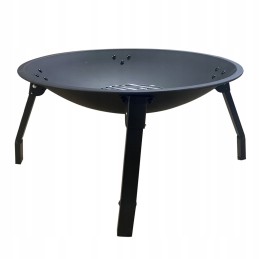 Sodo židinys šašlykinei, juodo plieno katilas, didelis, 55 cm