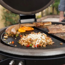 Dvipusė pusapvalė kepsninės plokštė iš Kamado Joe ketaus