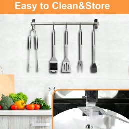 ✅ Grilio įrankių rinkinys 15vnt nerūdijančio plieno ✅