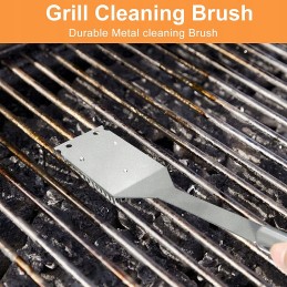 ✅ Grilio įrankių rinkinys 15vnt nerūdijančio plieno ✅