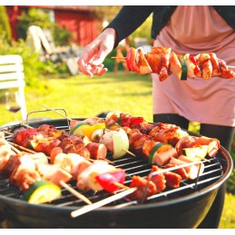 Grill with lid for even shorter food preparation times!