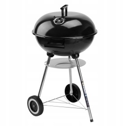 Juodos apvalios sodo anglies kepsninės, skirtos kepimo sode entuziastams