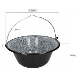 Vengriškas emaliuotas katilas 10l