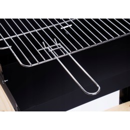 Sodo anglies grilis ant ratų su lentyna