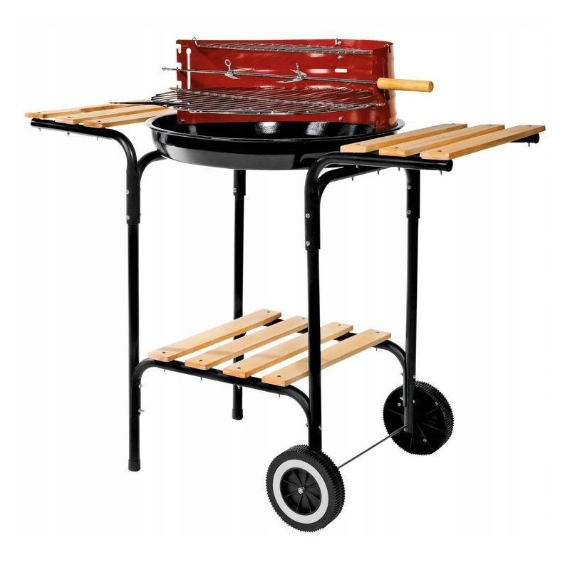 Anglies kepsninė ant ratų su medinėmis darbinėmis lentynomis Dr