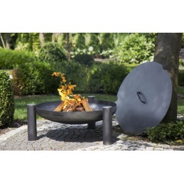 Židinio dangtis apvaliems židiniams, 60cm dubuo, grilis, plieninis židinys