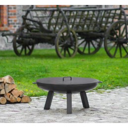 Židinio dangtis apvaliems židiniams, 60cm dubuo, grilis, plieninis židinys