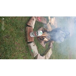 Juodo ketaus medžioklės puodas, 5l, laužui, MK101