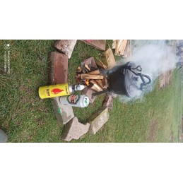 Juodo ketaus medžioklės puodas, 5l, laužui, MK101