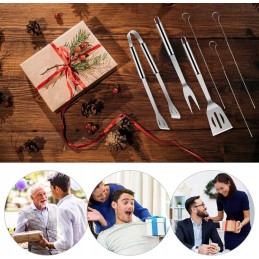 7 dalių kepsninės stalo įrankių rinkinys, kepsninės priedai, kepsninės šakutė, kepsninės spaustukai, mentelės, kepsninės lazdelė