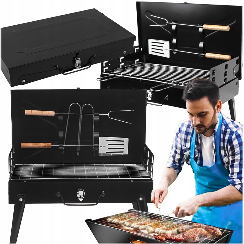 ⭐⭐Turistinis anglies grilis xxl nešiojamas sulankstomas lengvas lagaminas + priedai⭐⭐