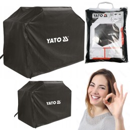 Didelis vientisas juodas grilio dangtis, atsparus vandeniui, 150x65x105cm, patvarus