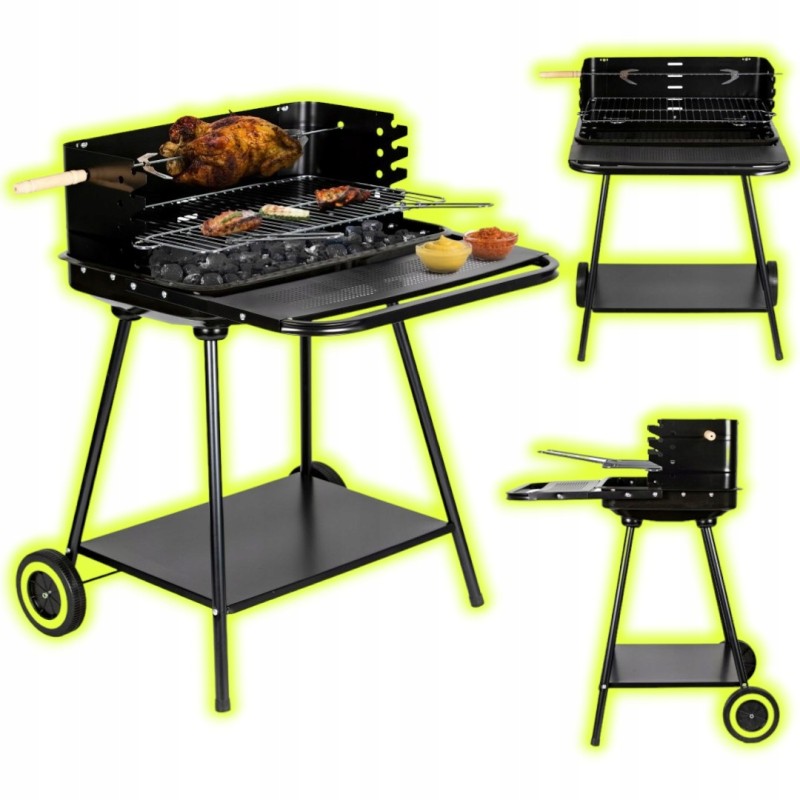 ☀️Sodo kepsninė su kepsnine ir reguliuojamomis grotelėmis + dviem didelėmis lentynomis