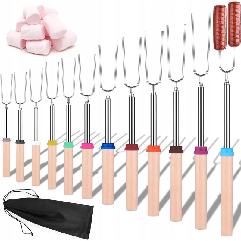 12x reguliuojami ištraukiami iešmai laužui ir griliui