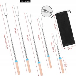 12x reguliuojami ištraukiami iešmai laužui ir griliui