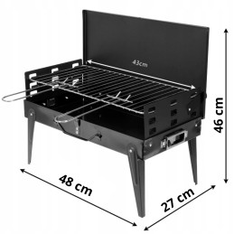 ⭐⭐Nešiojama, sulankstoma turistinė anglių kepsninė su priedais sodo lagaminas⭐⭐