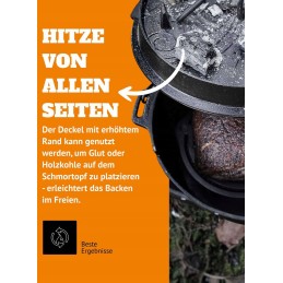 Ketaus puodas ant kojų petromax olandiška orkaitė ft1 juoda
