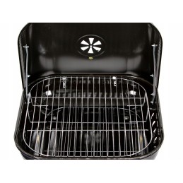 Sodo anglies grilis ant ratų su dangteliu