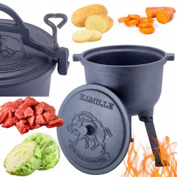 Ketaus medžioklės puodas, 4 litrai