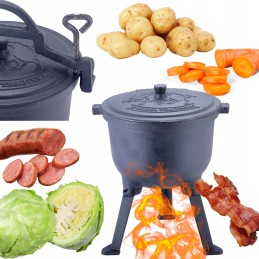 Ketaus medžioklės puodas, 4 litrai