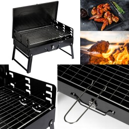 ⭐⭐Nešiojama, sulankstoma turistinė anglių kepsninė su priedais sodo lagaminas⭐⭐