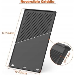 Onlyfire 7637 ketaus keptuvė dvipusė plancha grilio plokštė, weber spirit ii ii 200 serijos dujinių grilių atsarginė dalis (su p