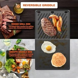 Onlyfire 7637 ketaus keptuvė dvipusė plancha grilio plokštė, weber spirit ii ii 200 serijos dujinių grilių atsarginė dalis (su p