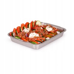 Broil king stainless steel grill pan for meat and vegetables