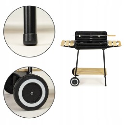 Sodo kepsninė su reguliuojamomis lentynomis